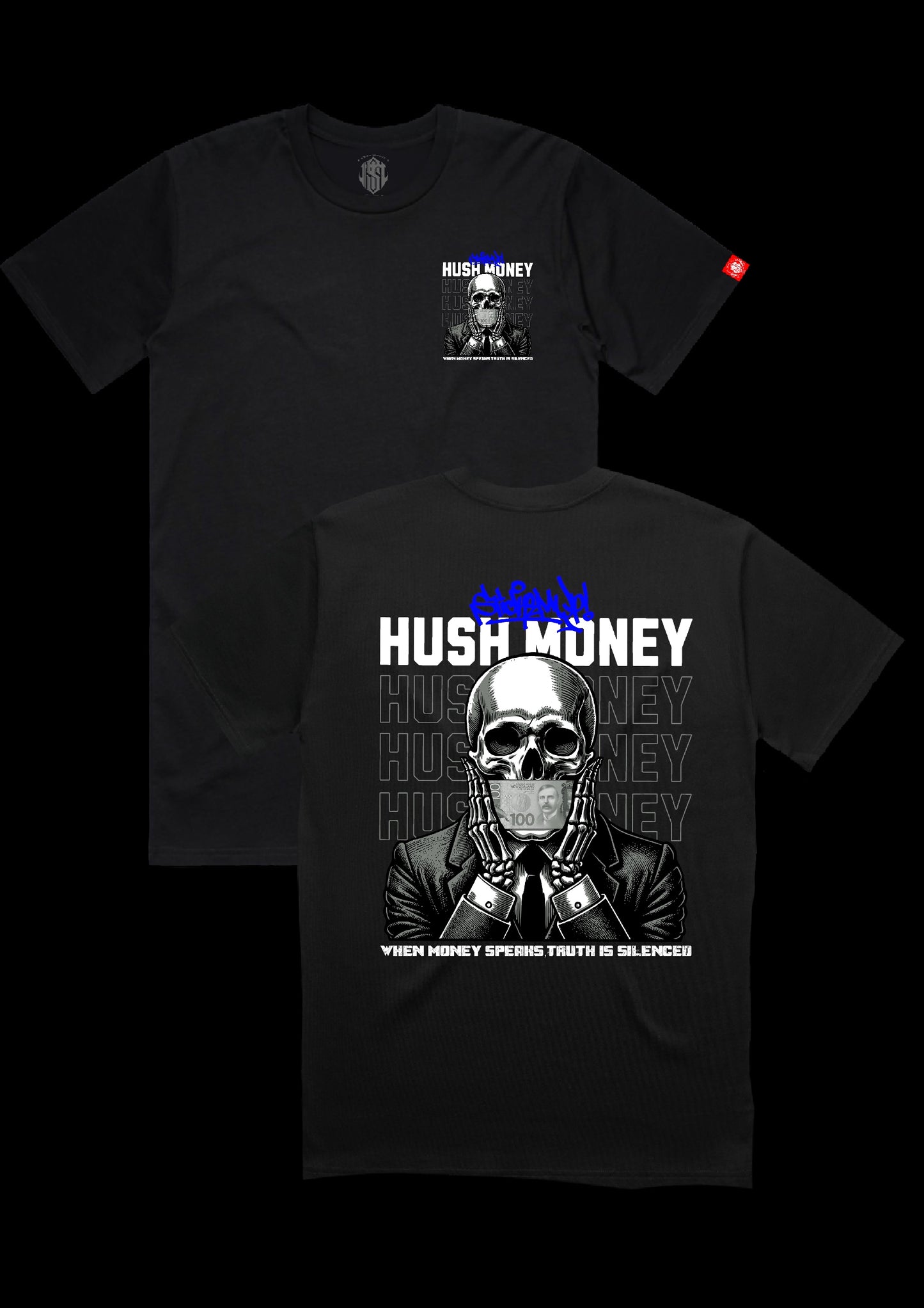HUSH MONEY TEE BLUE