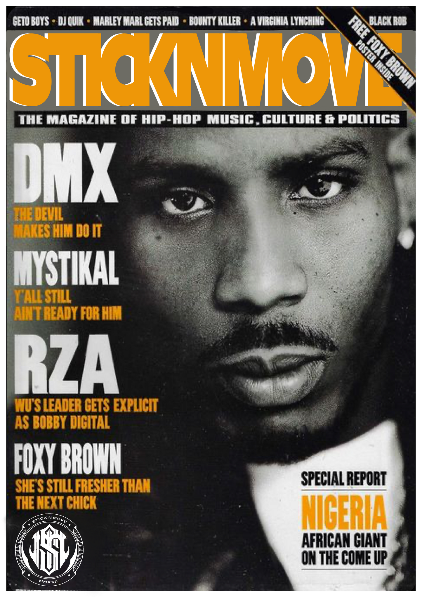 DMX STICKNMOVE MAGAZINE COVER TEE
