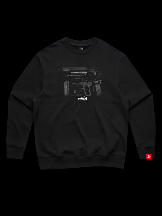 STICKNMOVE BROKEN DOWN GLOCK HEAVYWEIGHT CREWNECK