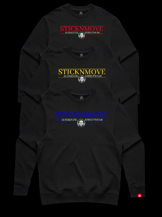 STICKNMOVE APPAREL AUTHENTIC HEAVYWEIGHT CREWNECK