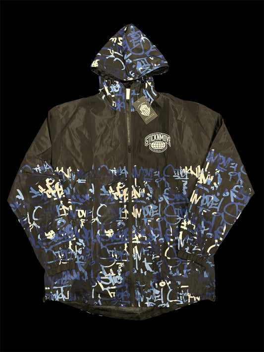 STICKNMOVE HANDSTYLE BLUE CAMO WINDBREAKER