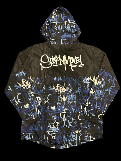 STICKNMOVE HANDSTYLE BLUE CAMO WINDBREAKER